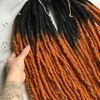 Natural look synthetic double ended black ginger ombre dreads hair extensions dreadlocks boho single ended De or Se