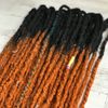 Natural look synthetic double ended black ginger ombre dreads hair extensions dreadlocks boho single ended De or Se