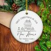 New Home Ornament, First Christmas in our New Home 2023, New Home Gift For Wife Custom Christmas Ornament House, New House Ornament Gift - 1.jpg