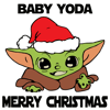 Baby Yoda Merry Christmas - Santa Yoda Cute Yoda SVG.png