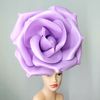 giant vertical rose on hairband Lavender flower fascinator headband  wedding.jpg
