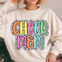 Cheer Mom Dalmatian Png, Dalmatian Dots Png, Cheer Mama Png, Colorful, Mama Sublimation, Mothers Day Png, School Spirit