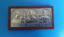 Orthodox wooden icon for a car or home