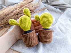 Crochet cactus pattern, plant pattern crochet, amigurumi cactus
