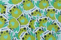 Cute Stickers set "Frog love you" kawaii gift