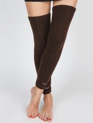 Brown wool gaiters for women, warm leggings. Wool leg warmers. Winter leg warmers. Hand knitted flip flop socks.
