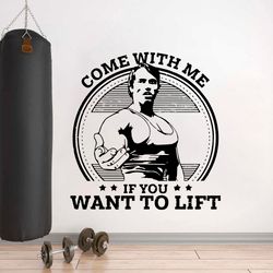 Arny Gym Sticker Bodybuilder Gym Fitness Coach Sport Muscles Crossfit Workout Wall Sticker Vinyl Decal Mural Art Decor