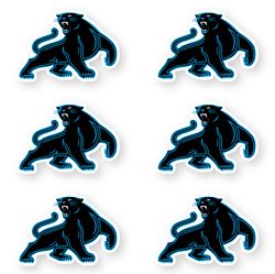 Carolina Panthers Logo Sticker Set by 6 decals by 3 inches each NFL Team Die Cut Vinyl Items Car Window Laptop Wall