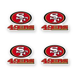San Francisco 49ers Logo Sticker Set 4 by 3 inches Vinyl Decals Car Window Case Laptop Wall