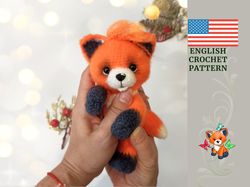 Amigurumi PATTERN crochet fox - Amigurumi realistic furry animals crochet patterns - fox doll tutorials