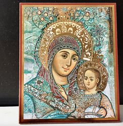 Our Lady of Bethlehem | Gold and Silver foiled lithography | Icon Reproduction | Size: 5 1/4"x4 1/2"