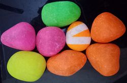 Multicolored Pebbles Pack of 25 Pieces Size About 3-5 Cm Mix For Home And Garden Decor