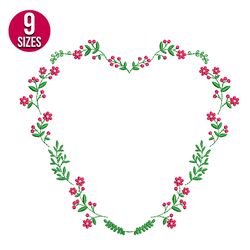 Floral Wreath embroidery design, Machine embroidery pattern, Instant Download