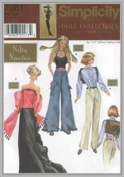 Digital - Vintage Simplicity 7081 Barbie Sewing Pattern - Wardrobe Clothes for Dolls 11-1/2" - Vintage 1980s - PDF