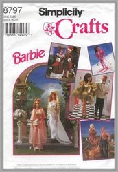 Digital - Vintage Simplicity 8797 Barbie Sewing Pattern - Wardrobe Clothes for Dolls 11-1/2" - Vintage 1980s - PDF