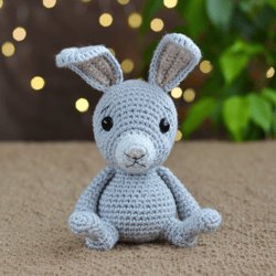 Bunny crochet pattern, amigurumi rabbit tutorial, DIY mini toy Easter bunny, stuffed bunny pattern, bunny farm animal