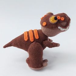 Crochet pattern amigurumi toy dinosaur tyrannosaurus t-rex