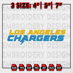 Los Angeles Chargers Embroidery Designs, NFL Chargers, NFL Teams Embroidery Files, Machine Embroidery Pattern