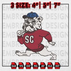 South Carolina State Bulldogs Embroidery file, NCAA D1 teams Embroidery Designs, SC State, Machine Embroidery Pattern