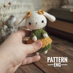 Crochet Bunny Pattern Easter Amigurumi rabbit in dress tutorial