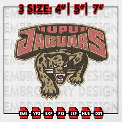 IUPUI Jaguars Embroidery files, NCAA D1 teams Embroidery Designs, IUPUI Jaguars Machine Embroidery Pattern