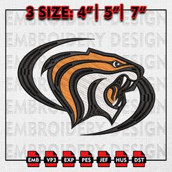 Pacific Tigers Embroidery files, NCAA D1 teams Embroidery Designs, Pacific Tigers Machine Embroidery Pattern