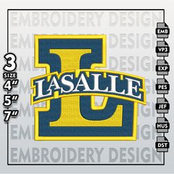 La Salle Explorers Embroidery Designs, NCAA Logo Embroidery Files, NCAA Explorers, Machine Embroidery Pattern
