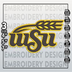 Wichita State Shocker Embroidery Designs, NCAA Logo Embroidery Files, NCAA Wichita State, Machine Embroidery Pattern