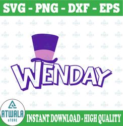 Wonka custom logo with name, logo personalized Wonka Svg Png, banner digital Wonka logo Svg