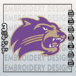 Western Carolina Catamou Embroidery Designs, NCAA Logo Embroidery Files, NCAA Catamou, Machine Embroidery Pattern