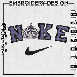 Los Angeles Kings Embroidery Designs, NHL Logo Embroidery, NHL Kings, Machine Embroidery Pattern, Digital Download