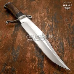 Impact Cutlery Rare Custom Hunting Bowie Knife Burl Wood Handle