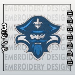 New Orleans Privateers  Embroidery Designs, NCAA Logo Embroidery Files, NCAA New Orleans, Machine Embroidery Pattern