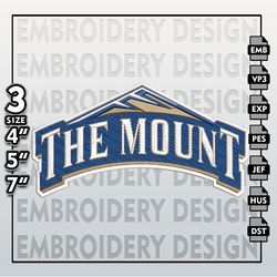 Mount St Marys Mountaineers Embroidery Designs, NCAA Logo Embroidery Files, NCAAMountaineers, Machine Embroidery Pattern