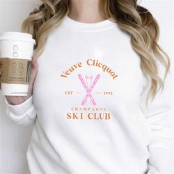 Vueve Clicquot Sweatshirt | Ski Club Sweatshirt | Ski Sweatshirt | Country Club | Ski Club | Preppy Crewneck