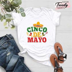 Cinco De Mayo Mexican Fiesta Shirt, Cinco De Mayo Gift, Mexican Theme Party, Mexican Sombrero Hats Shirt, Mexican Women