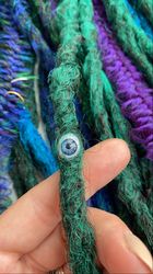 DE dreads extensions, Synthetic Textured crochet Green dreadlocks and braids