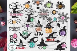 Halloween SVG Bundle, Halloween SVG, Fall Svg, Autumn Svg, Hats Svg, Witch svg, Pumpkin Svg, Quotes, Cut File Cricut, Si