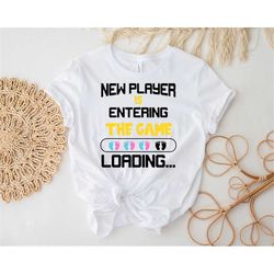 New player is entering the game tee, Pregnancy announcement T-shirt, Pregnant T-Shirts, Baby announcement gift, T-shirt