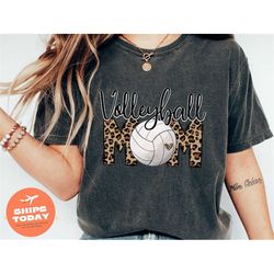 Volleyball Mama Shirt, Leopard Volleyball Mom Shirt, Volleyball Shirts for Mama, Volleyball Shirts for Woman, Volleyball
