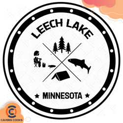 Leech Lake Ice Fishing Minnesota Svg, Camping Svg,