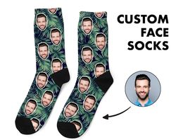 Crazy Face Socks, Custom Photo Socks, Face on Socks, Personalized Socks, Tropical Picture Socks, Funny Gift For Her, Him