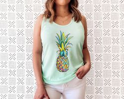 Pineapple Tank, Tank for Women, Graphic Tees, Foodie Tank, Summer Shirt, Cute Pineapple Top, Pineapple Lover, Gift for H