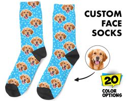 Custom Dog Socks, Personalized Pet Photo Socks, Customized Cute Dog Face Socks, Dog Lover Gift, Funny Dog Socks, Dog Mom