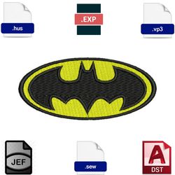 "Gotham Guardian: Embroidered Batman Shield Designs for Heroic Style"