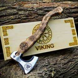 Unleashing the Power of the Viking Odin Axe Complete wooden: A Must-Have Decorative Piece, Handmade Box Handcrafted Axe