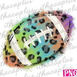 Football png, watercolor Football Sublimation, leopard Football Clipart, Football digital,Football printable, sport team
