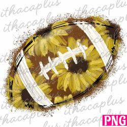 Football png, watercolor Football Sublimation, sunflower Football Clipart digital, Football printable, sport team, Footb