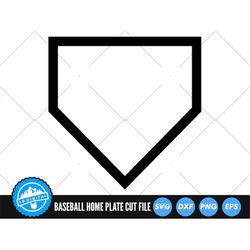 Baseball Home Plate SVG Files | Home Plate Monogram SVG Cut Files | Home Plate Silhouette SVG Vector Files | Baseball Ve