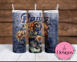 Los Angelas Rams Football   Sublimation tumbler wraps 20oz and 30oz included
